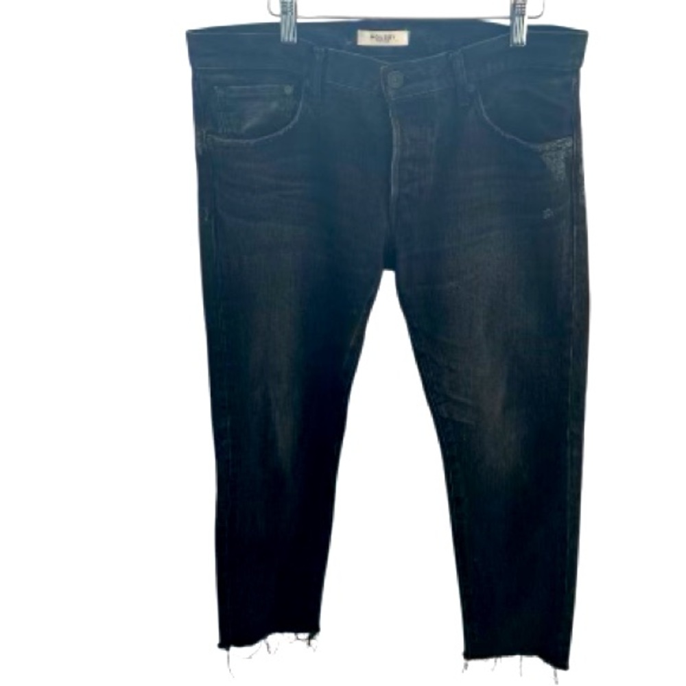 Moussy Raw Hem black jeans